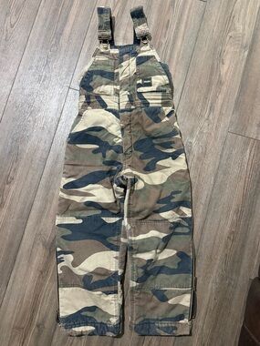 Walls Camo Insulated Bib Overalls Kids Medium 8 10 Grow System